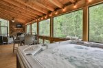 Soak your cares away in the luxurious hot tub